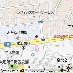 ローソン秋田泉登木店周辺の地図