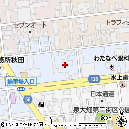 秋田県秋田市泉周辺の地図
