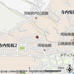 秋田県秋田市寺内児桜周辺の地図