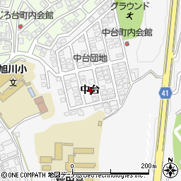 秋田県秋田市手形中台周辺の地図