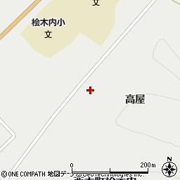 秋田県仙北市西木町桧木内高屋周辺の地図