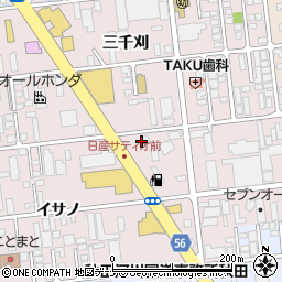 幸楽苑秋田寺内店周辺の地図