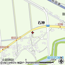 秋田県秋田市柳田石神195-2周辺の地図