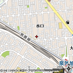 秋田県秋田市外旭川水口131-1周辺の地図