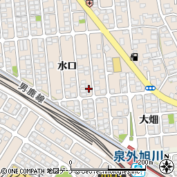 秋田県秋田市外旭川水口127-1周辺の地図