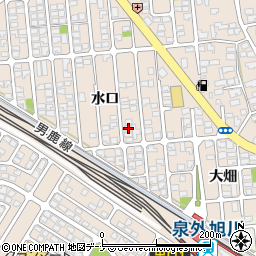 秋田県秋田市外旭川水口128-3周辺の地図
