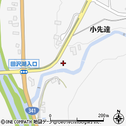 秋田県仙北市田沢湖生保内小先達周辺の地図