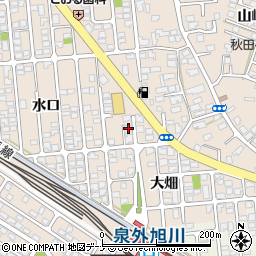 秋田県秋田市外旭川水口122-3周辺の地図