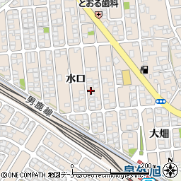秋田県秋田市外旭川水口128-1周辺の地図