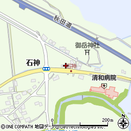 秋田県秋田市柳田石神129-2周辺の地図