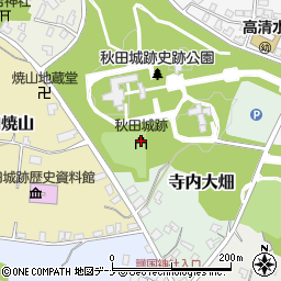 秋田城跡周辺の地図