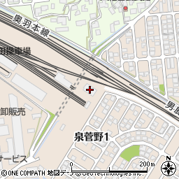 秋田貨物駅周辺の地図