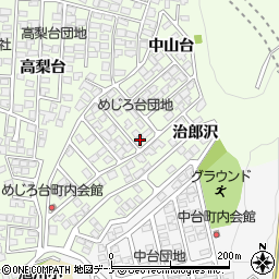 秋田県秋田市新藤田中山台54-7周辺の地図
