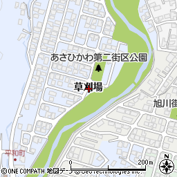 秋田県秋田市濁川草刈場周辺の地図