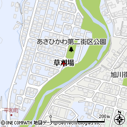 秋田県秋田市濁川（草刈場）周辺の地図