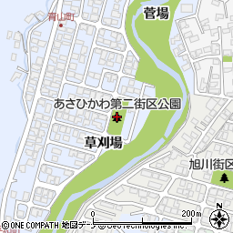 あさひかわ第二街区公園周辺の地図