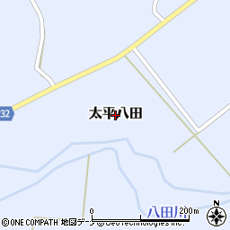 秋田県秋田市太平八田周辺の地図
