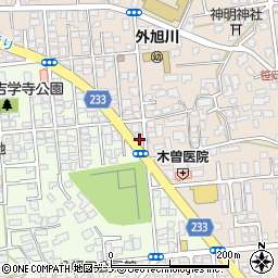 秋田市役所　福祉保健部・長寿福祉課外旭川地域包括支援センターコネクト周辺の地図