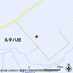 秋田県秋田市太平八田（長橋）周辺の地図