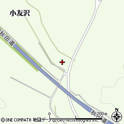 秋田県秋田市柳田（小友沢）周辺の地図