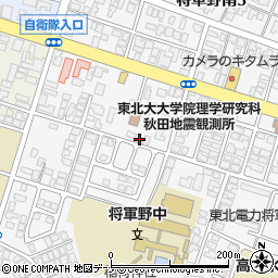 秋田市　将軍野高齢者学習センター・松林館周辺の地図