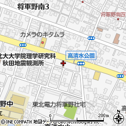 秋田臨港警察署将軍野交番周辺の地図