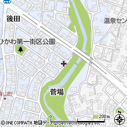 秋田県秋田市濁川菅場6-59周辺の地図