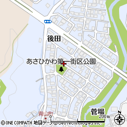 あさひかわ第一街区公園周辺の地図