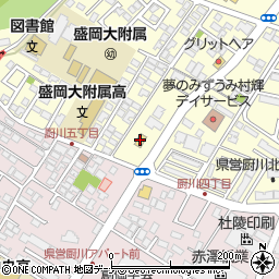 ローソン盛岡大学附属高校前店周辺の地図