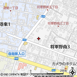 秋田銀行将軍野寮周辺の地図