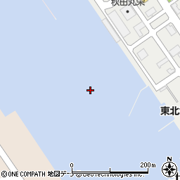 秋田港周辺の地図