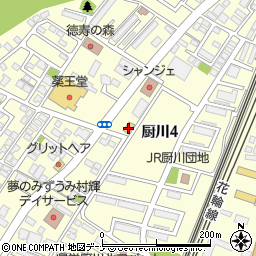ファミリーマート盛岡厨川四丁目店周辺の地図