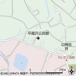 平蔵沢公民館周辺の地図