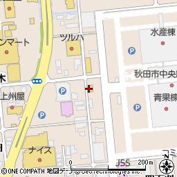 ファミリーマート秋田中央市場前店周辺の地図