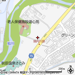 秋田県秋田市添川境内川原205周辺の地図