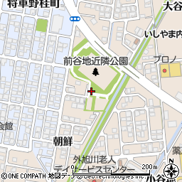 前谷地近隣公園トイレ周辺の地図