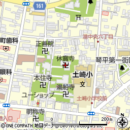 休寳寺周辺の地図