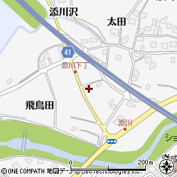 秋田県秋田市添川飛鳥田11-1周辺の地図