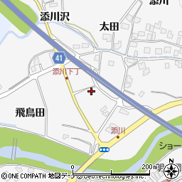 秋田県秋田市添川飛鳥田11-2周辺の地図