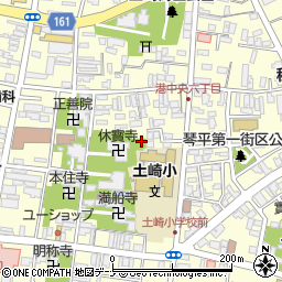 秋田県秋田市土崎港中央周辺の地図