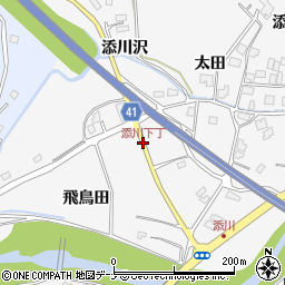 添川下丁周辺の地図