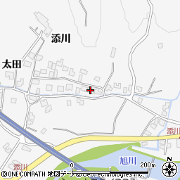 秋田県秋田市添川添川周辺の地図