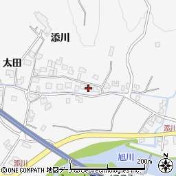 秋田県秋田市添川（添川）周辺の地図