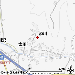 秋田県秋田市添川周辺の地図