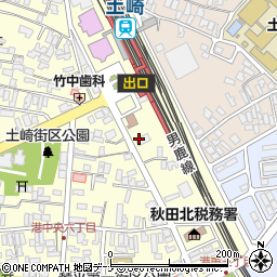 秋田魁新報土崎販売所周辺の地図