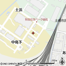秋田県秋田市土崎港相染町（中島下）周辺の地図