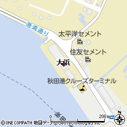 秋田県秋田市土崎港相染町大浜周辺の地図
