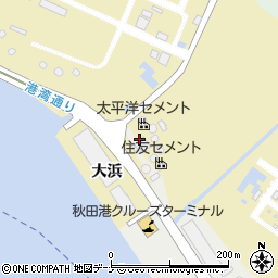 秋田運送株式会社　セメント事業所周辺の地図