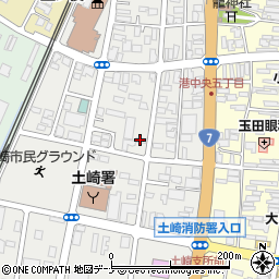 秋田港北トラック倉庫周辺の地図