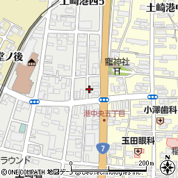 秋田県秋田市土崎港西5丁目1周辺の地図